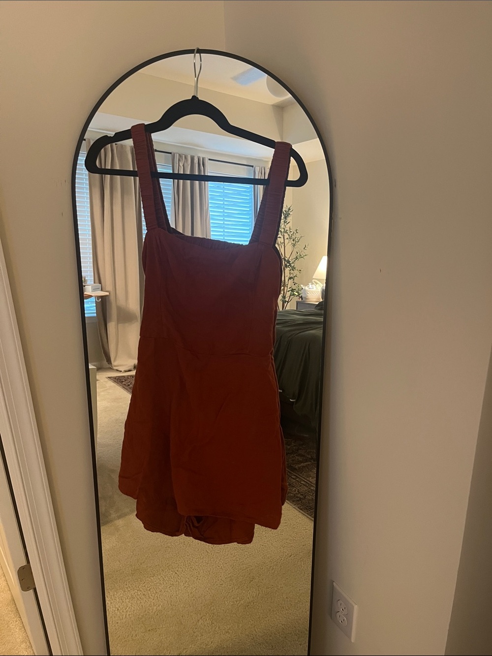 Abercrombie Women’s Square Neck Orange Romper